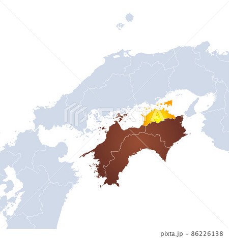 四国地図のイラスト素材集 ピクスタ