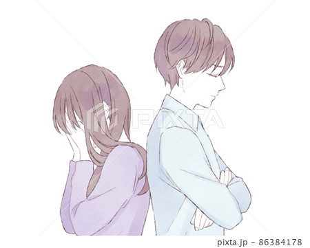 すれ違いのイラスト素材