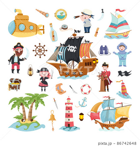 海賊のイラスト素材
