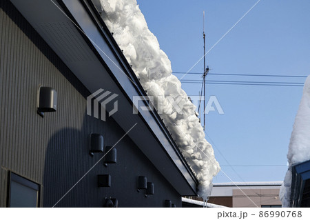 無落雪建築の写真素材