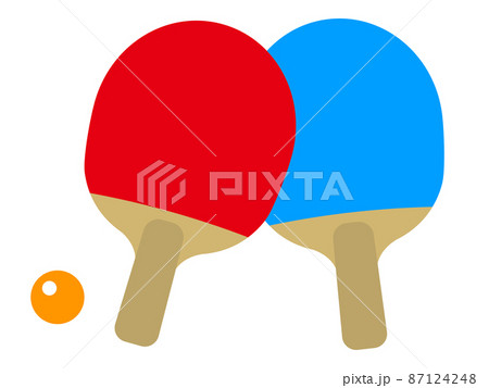 卓球 ラケットのイラスト素材