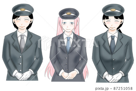 駅長のイラスト素材