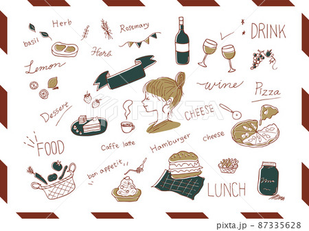 イタリア料理 イタリアン のイラスト素材集 ピクスタ