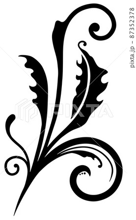 モノクロ つる 蔓 白黒のイラスト素材 モノクロ つる 蔓 白黒のイラスト素材