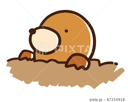 モグラのイラスト素材