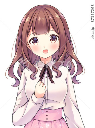 女性 女の子 アニメ キャラクターのイラスト素材 - PIXTA