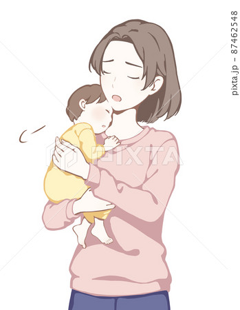 育児疲れのイラスト素材