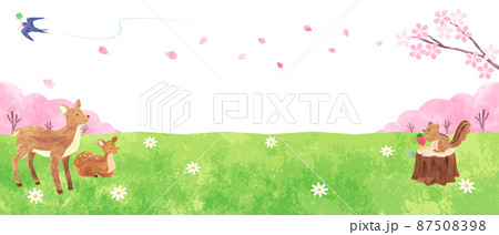 春の野原のイラスト素材