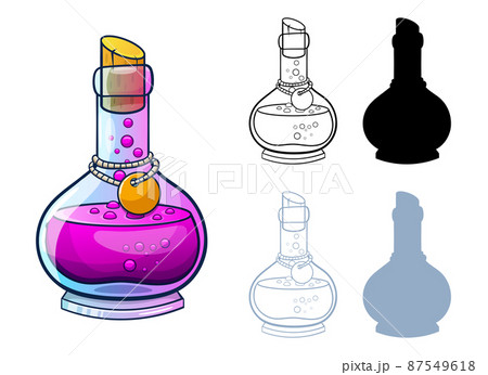 cartoon science chemical vials drawing Illustrations - PIXTA