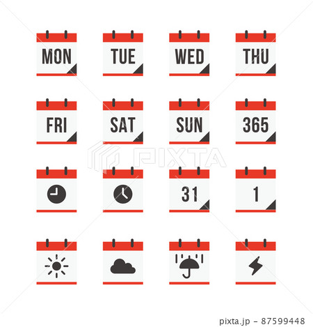 カレンダー数字のイラスト素材