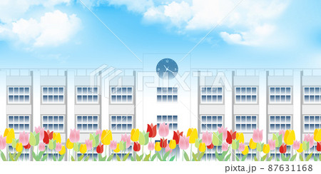 学校 校舎 小学校 かわいいのイラスト素材 学校 校舎 小学校 かわいいのイラスト素材
