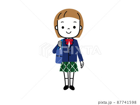 おかっぱ 男 イラスト 1人のイラスト素材