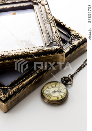 レトロ アンティーク 時計 針の写真素材 レトロ アンティーク 時計 針の写真素材