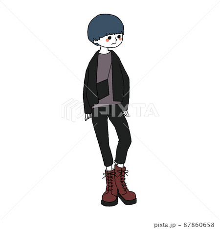 ファッション 男性 おしゃれ カジュアルのイラスト素材