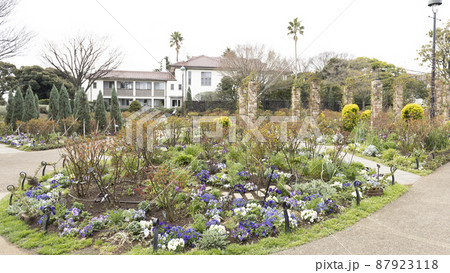 西洋東屋 庭園の写真素材