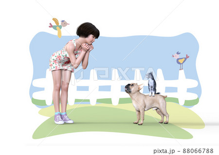 乗る 動物のイラスト素材