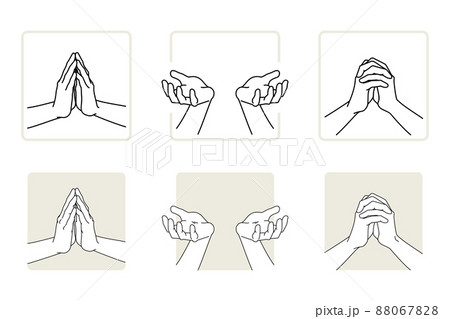 組む 祈る 手 祈りのイラスト素材