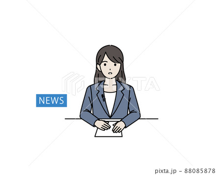 ニュースキャスター イラストのイラスト素材
