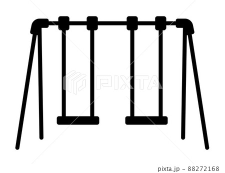 アスレチック遊具 シルエットのイラスト素材