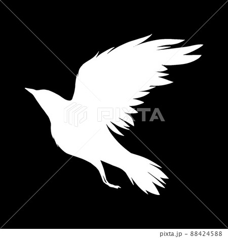 カラス シルエットのイラスト素材