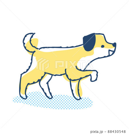 犬 動物 イラスト 横向きの写真素材 犬 動物 イラスト 横向きの写真素材