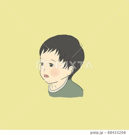 横顔 子供のイラスト素材