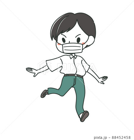 高校生 中学生 生徒 走るのイラスト素材 高校生 中学生 生徒 走るのイラスト素材