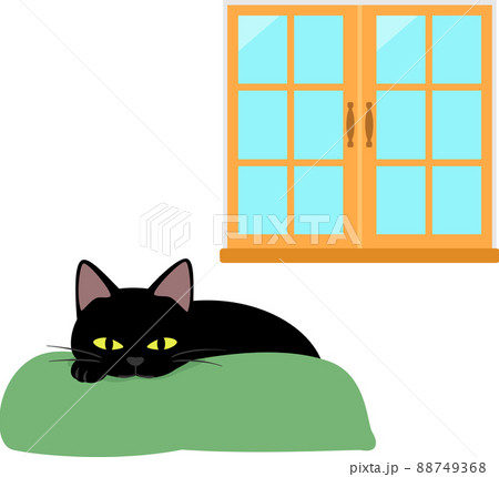 黒猫のイラスト素材集 ピクスタ