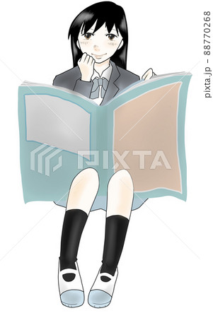 読書 代 女性 おしゃれのイラスト素材