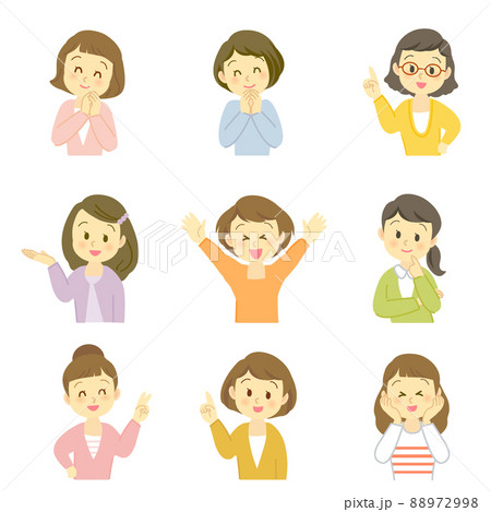 横向き 女の子 イラスト 少女の写真素材