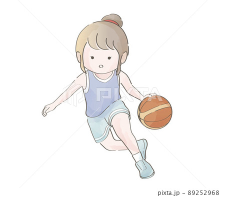 女子バスケのイラスト素材集 ピクスタ