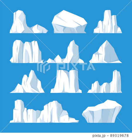 溶ける氷山のイラスト素材