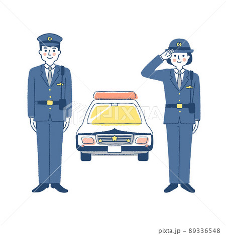 女性警察官のイラスト素材