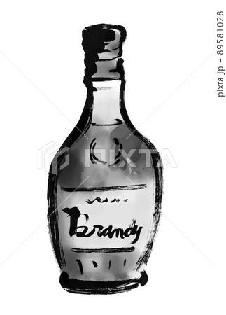 お酒 モノクロ 飲み物のイラスト素材