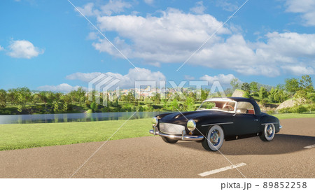 クラシックカーのイラスト素材