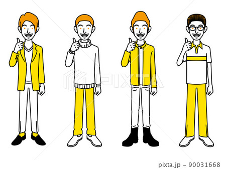 坊主頭のイラスト素材