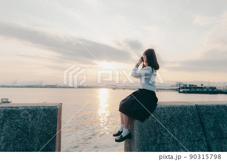 切ない 空 夕日の写真素材 切ない 空 夕日の写真素材