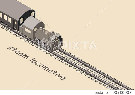 機関車 蒸気機関車 のイラスト素材集 ピクスタ