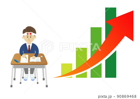 猛勉強のイラスト素材 猛勉強のイラスト素材