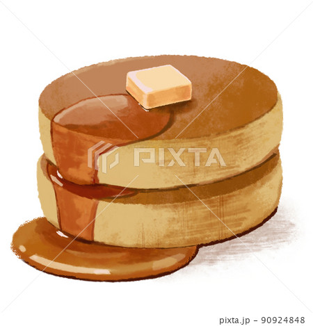 ホットケーキ パンケーキ ケーキ イラストのイラスト素材