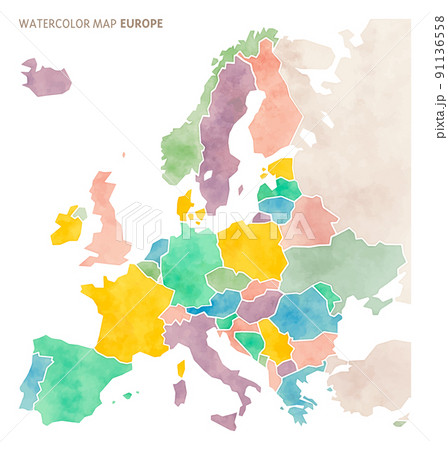 マップ 地図 ヨーロッパ Euのイラスト素材