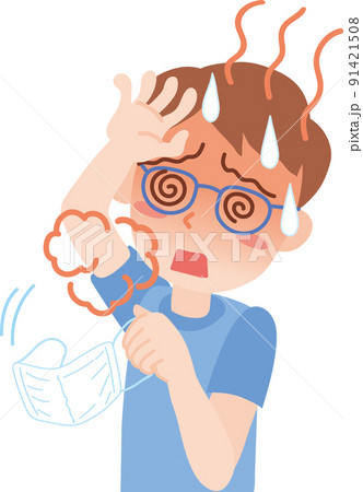 暑いのイラスト素材