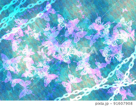 バタフライ 綺麗 蝶 イラストの写真素材