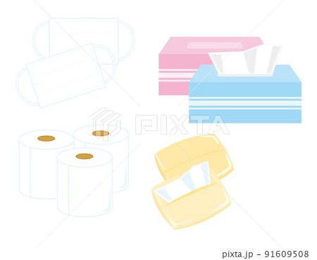 ポケットティッシュのイラスト素材