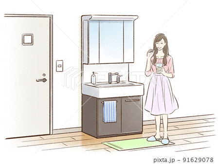 洗面所のイラスト素材集 ピクスタ
