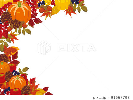 かぼちゃの葉っぱのイラスト素材