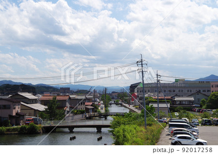 下町 町並み 木造 昭和の写真素材