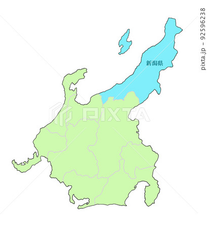 新潟地図のイラスト素材