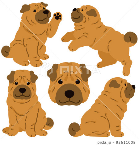 イラスト 動物 犬 走るの写真素材