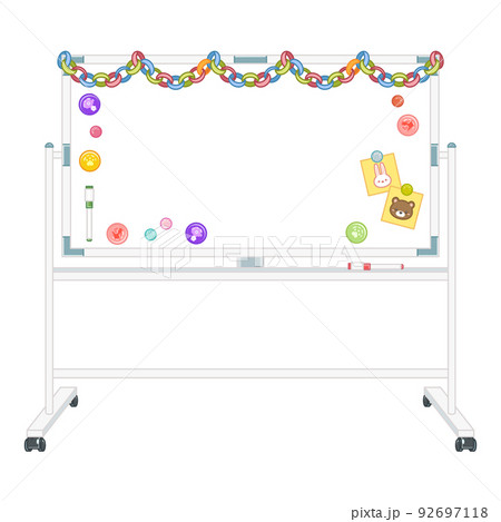 ホワイトボード かわいいのイラスト素材